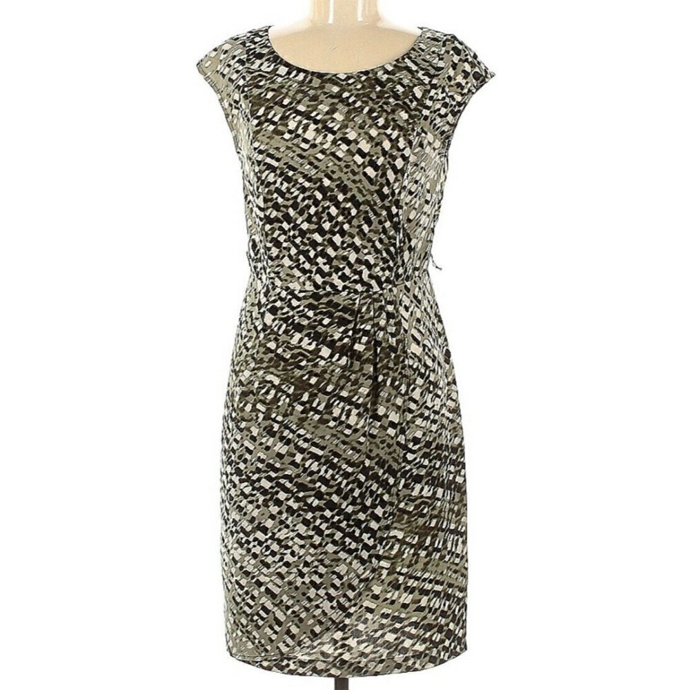 Connected Apparel Women’s Green‎ Black Dress Sz 8